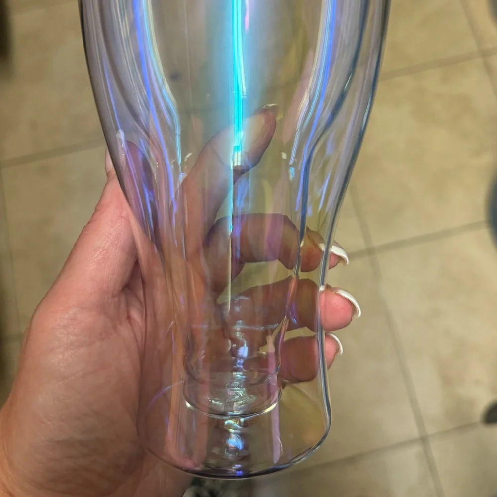 Dragon Glassware Upside Down Beer Glasses‎ The Aura Collection NEW Set Of 2